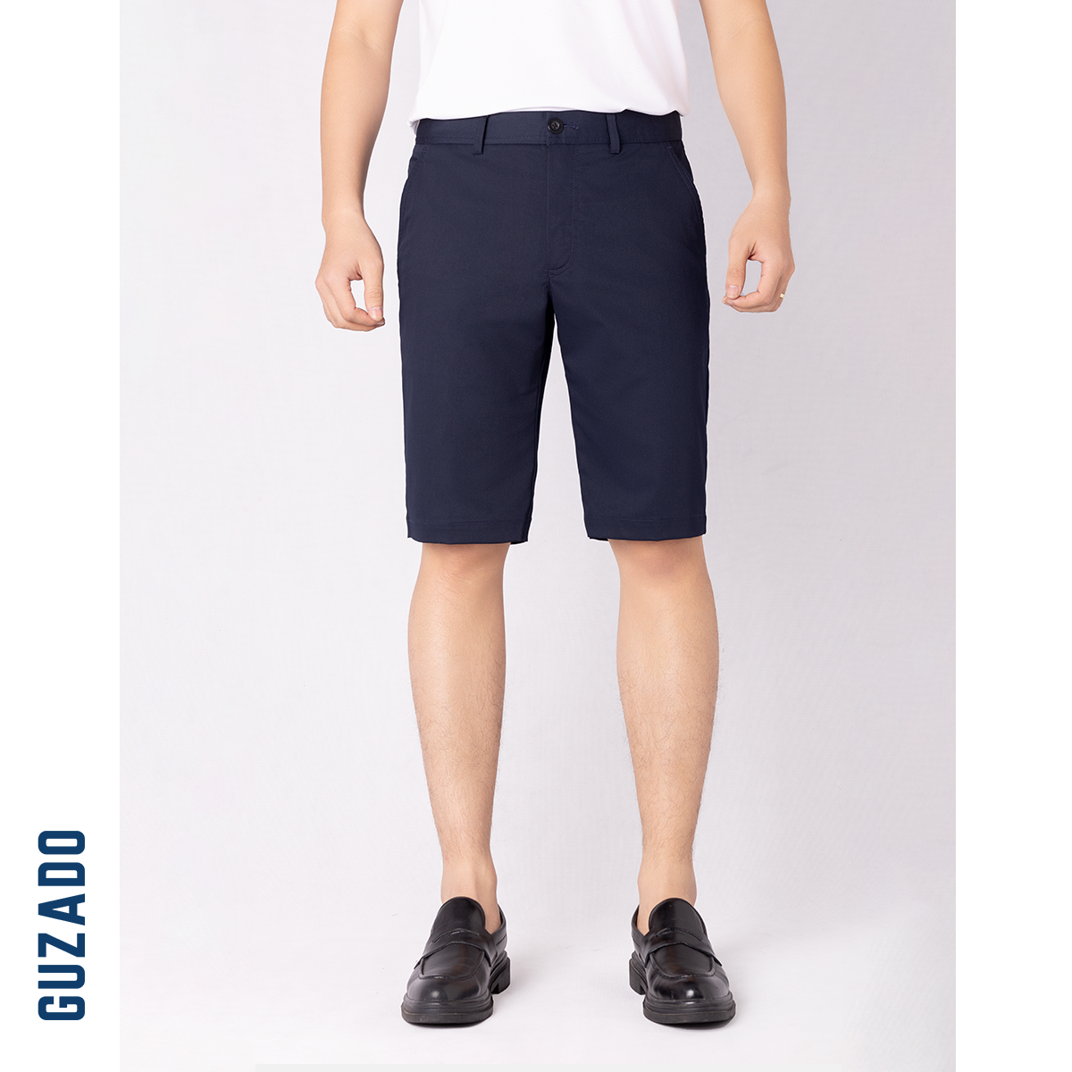 Mô tả Quần Short Kaki Nam GUZADO Form RegularFit Cạp Cúc Lịch Sự Sang Trọng,Màu Basic Dễ Mặc MKS01 - 10