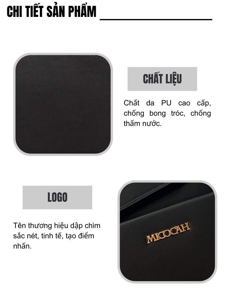 Mô tả Balo Nữ Mini Thời Trang MICOCAH Đi Học Đi Chơi Phong Cách Hàn Quốc Sang Chảnh MC19 (KÈM HỘP) - 6