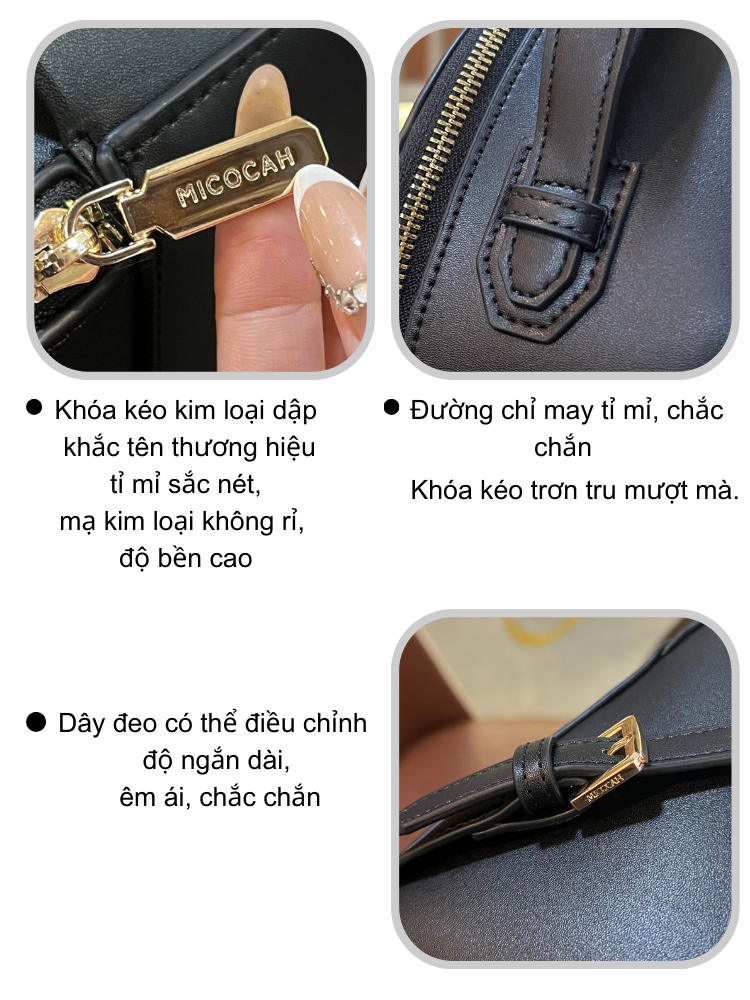 Mô tả Balo Nữ Mini Thời Trang MICOCAH Đi Học Đi Chơi Phong Cách Hàn Quốc Sang Chảnh MC19 (KÈM HỘP) - 8