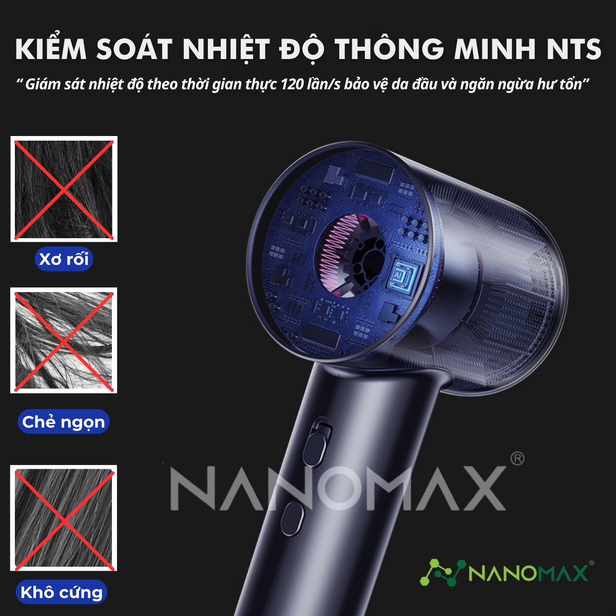 Công nghệ NTC Máy sấy tóc Nanomax R2
