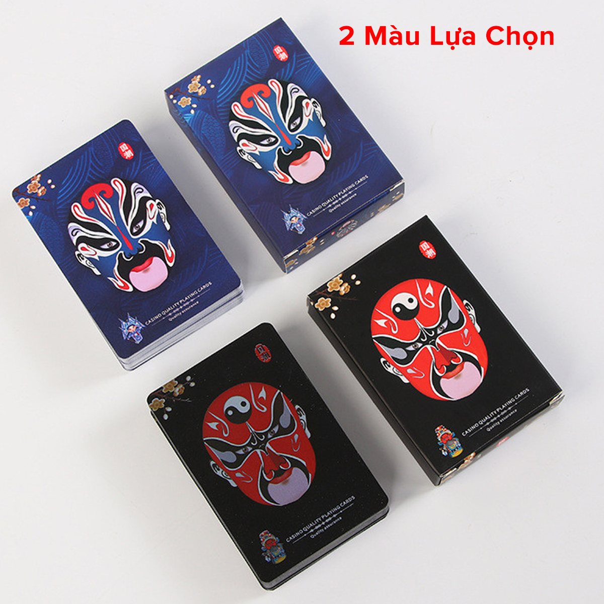 Bài Tây Nền Trắng Mặt Nạ Xanh