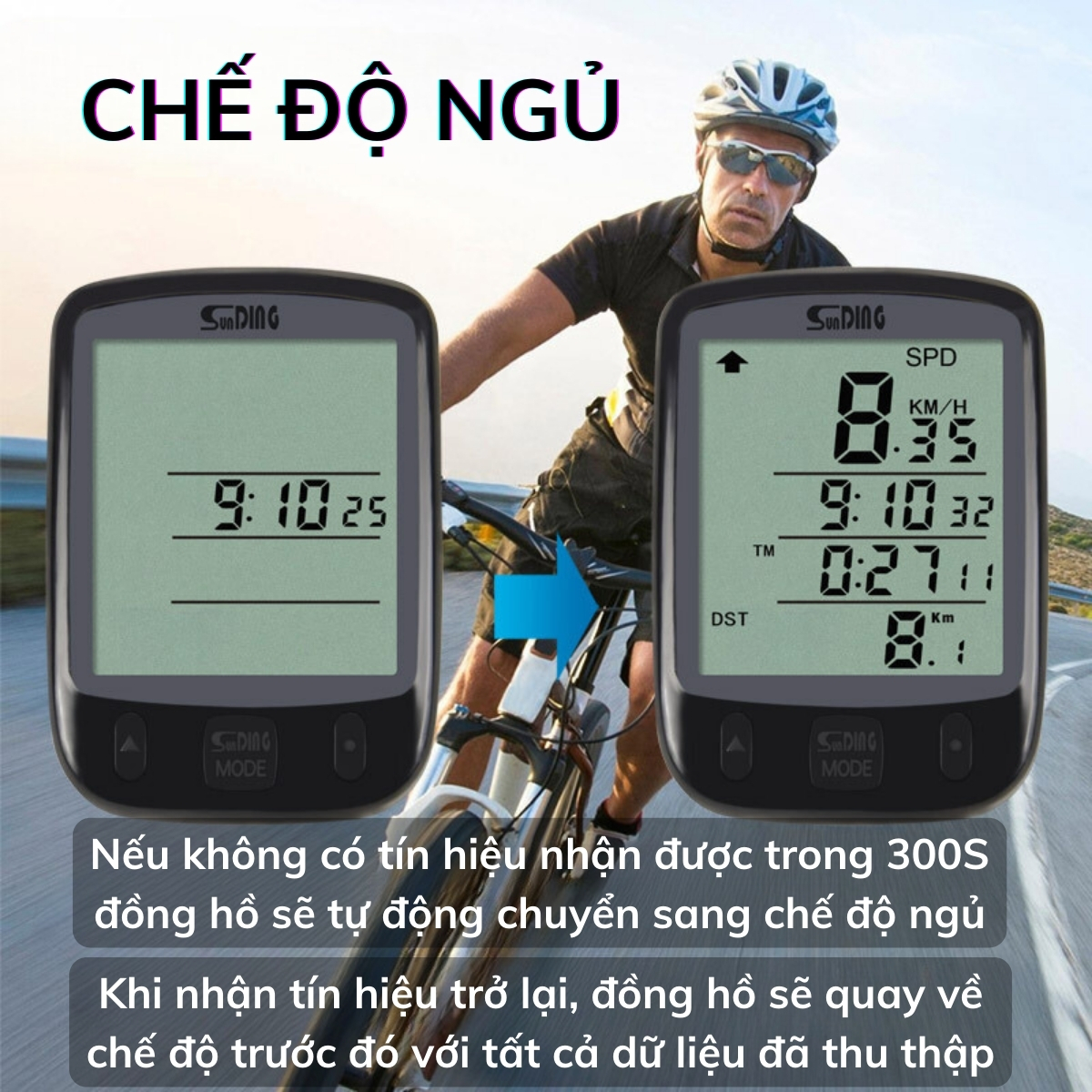 Đồng Hồ Đo Tốc Độ Xe Đạp PÊ ĐAN Màn Hình Siêu Rộng LCD Đo Đầy Đủ Thông ...