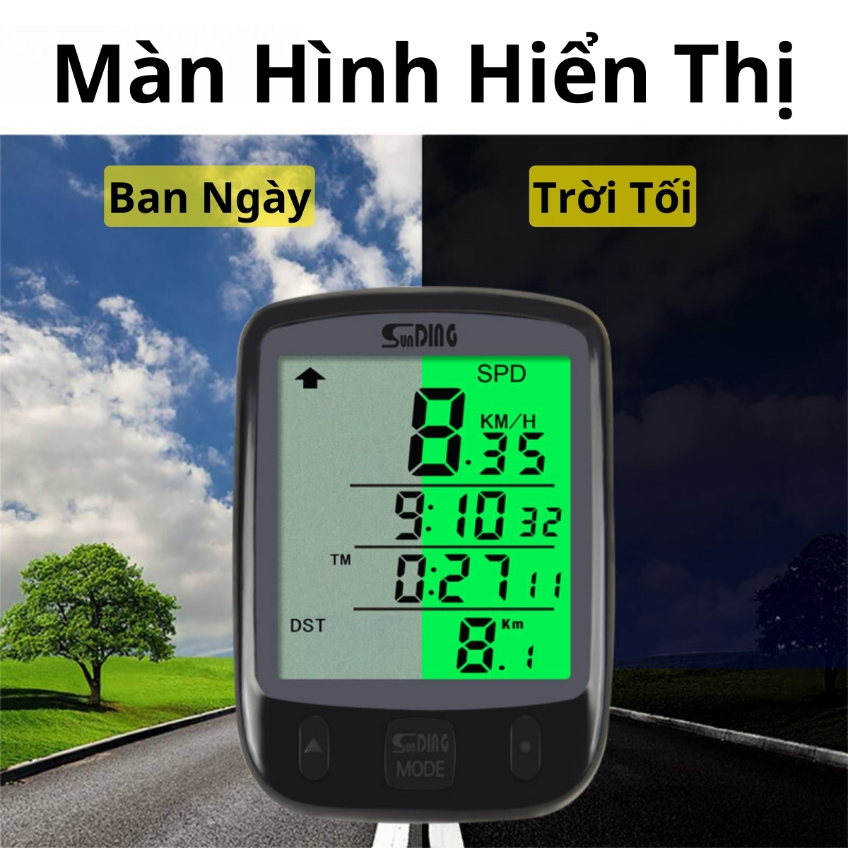 Đồng Hồ Đo Tốc Độ Xe Đạp PÊ ĐAN Màn Hình Siêu Rộng LCD Đo Đầy Đủ Thông ...
