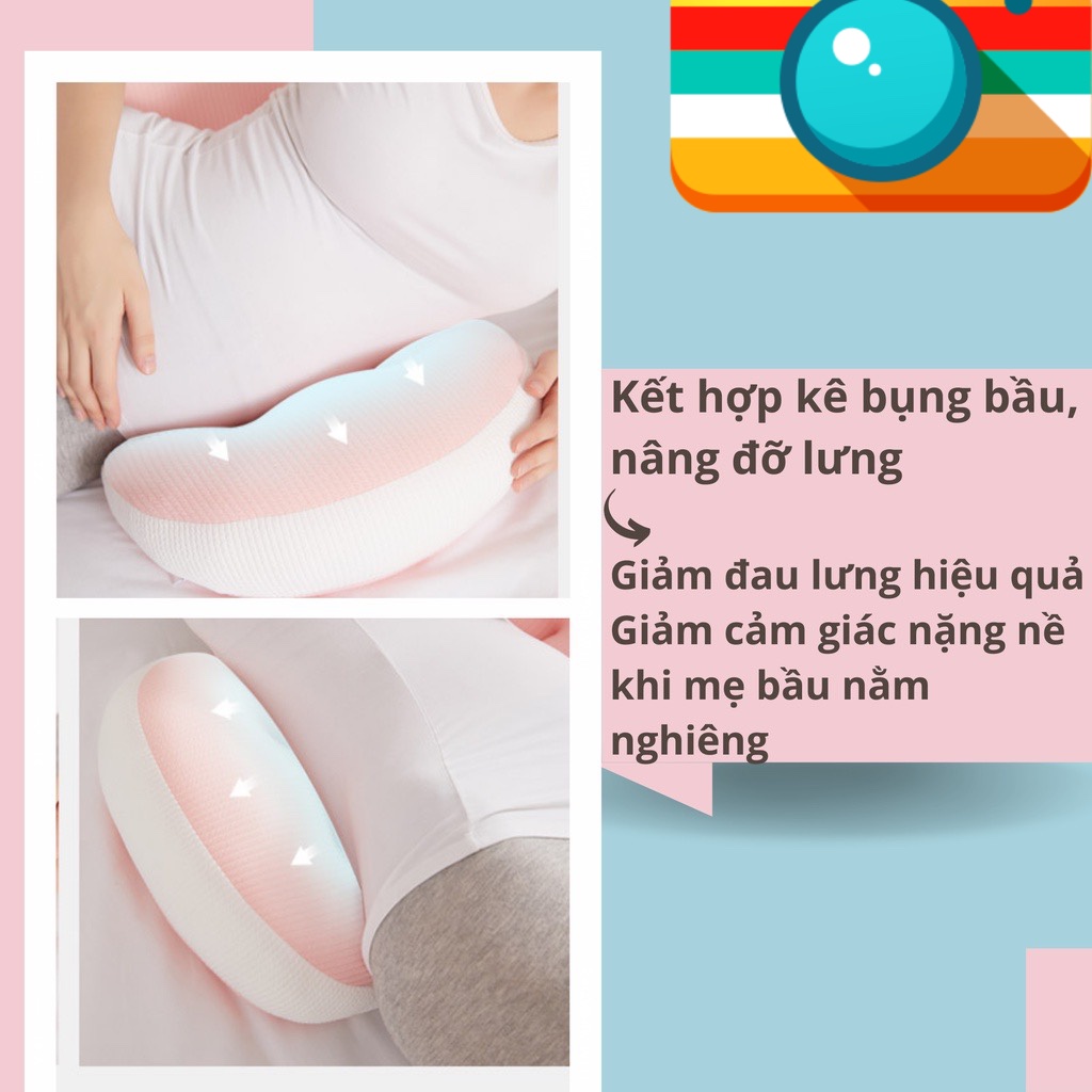 Mô tả Gối bà bầu cánh tiên cao cấp Kidsworld giảm tối đa đau lưng,tặng kèm gối phụ,hỗ trợ mẹ& bé ngủ ngon - 12