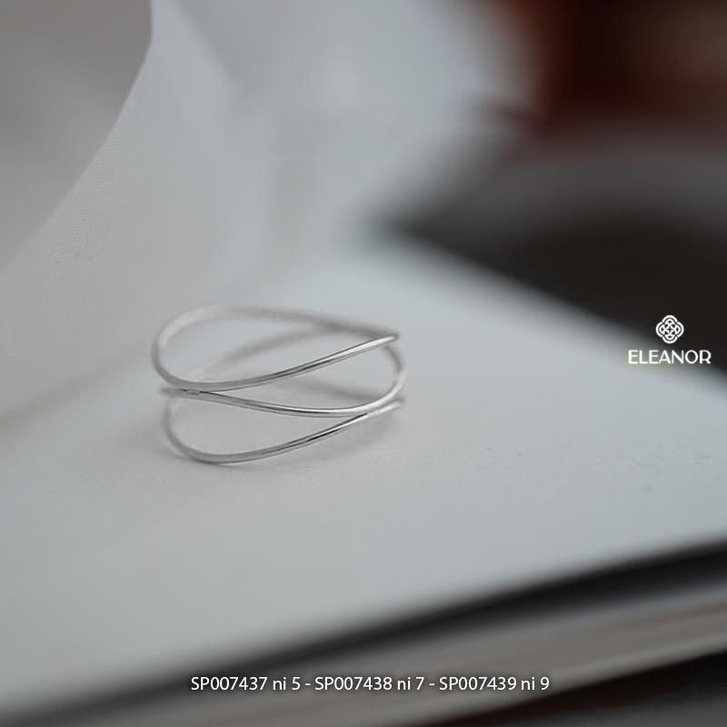 Mô tả Nhẫn nữ titan Eleanor Accessories kiểu dáng đơn giản nhiều tầng nhẫn trơn phụ kiện trang sức 7434 - 1
