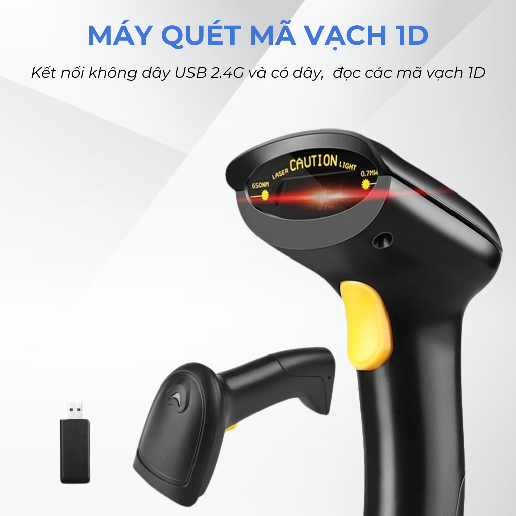 Máy quét mã vạch không dây cao cấp KAW, kết nối Bluetooth điện thoại ...