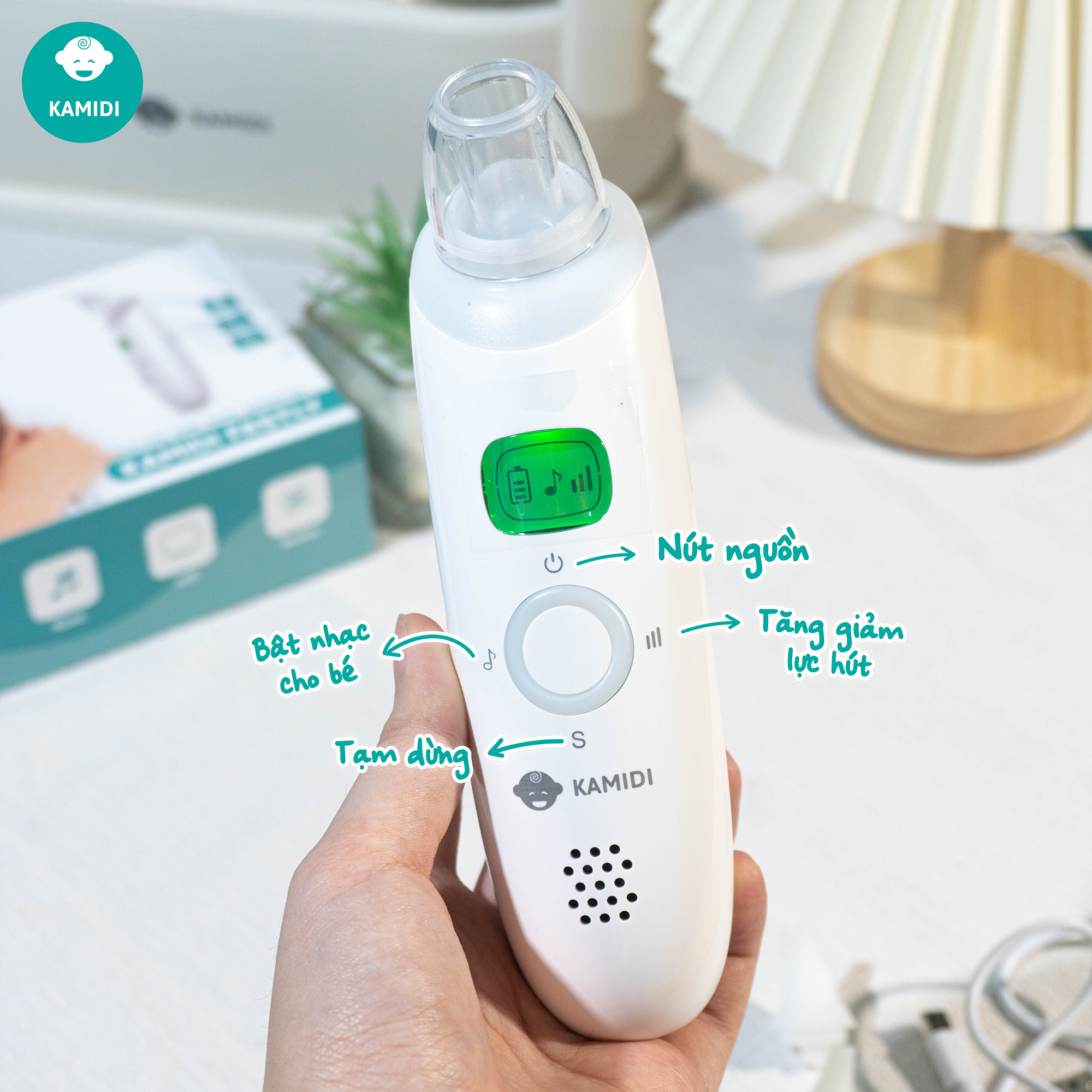 Mô tả Máy Hút Mũi Kamidi Fastly Hút Êm Dịu Nhẹ Nhàng Tích Hợp Nhạc Cho Bé - 1