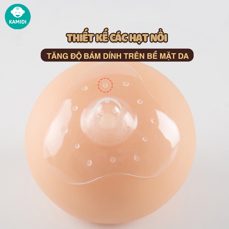 Mô tả Núm Trợ Ti Kamidi Chất Liệu Silicon Co Dãn Mềm Mại Bảo Vệ Đầu Ngực Cho Mẹ Và Hỗ Trợ Cho Bé Ti Song Song Bình Sữa - 3