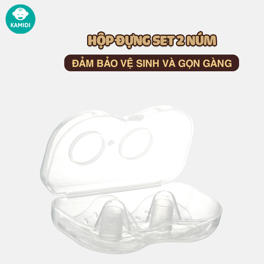 Mô tả Núm Trợ Ti Kamidi Chất Liệu Silicon Co Dãn Mềm Mại Bảo Vệ Đầu Ngực Cho Mẹ Và Hỗ Trợ Cho Bé Ti Song Song Bình Sữa - 7