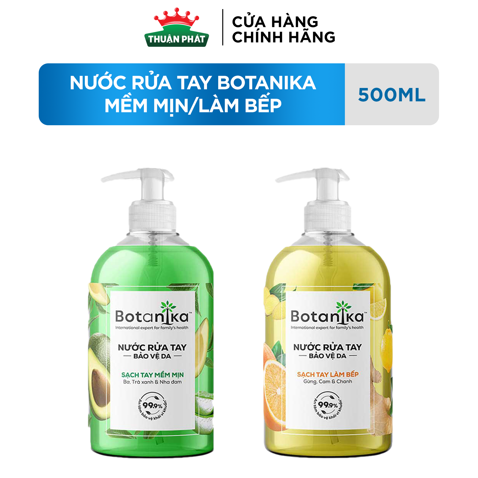 Mô tả Nước rửa tay Botanika Mềm mịn/Làm bếp 500ml - 1