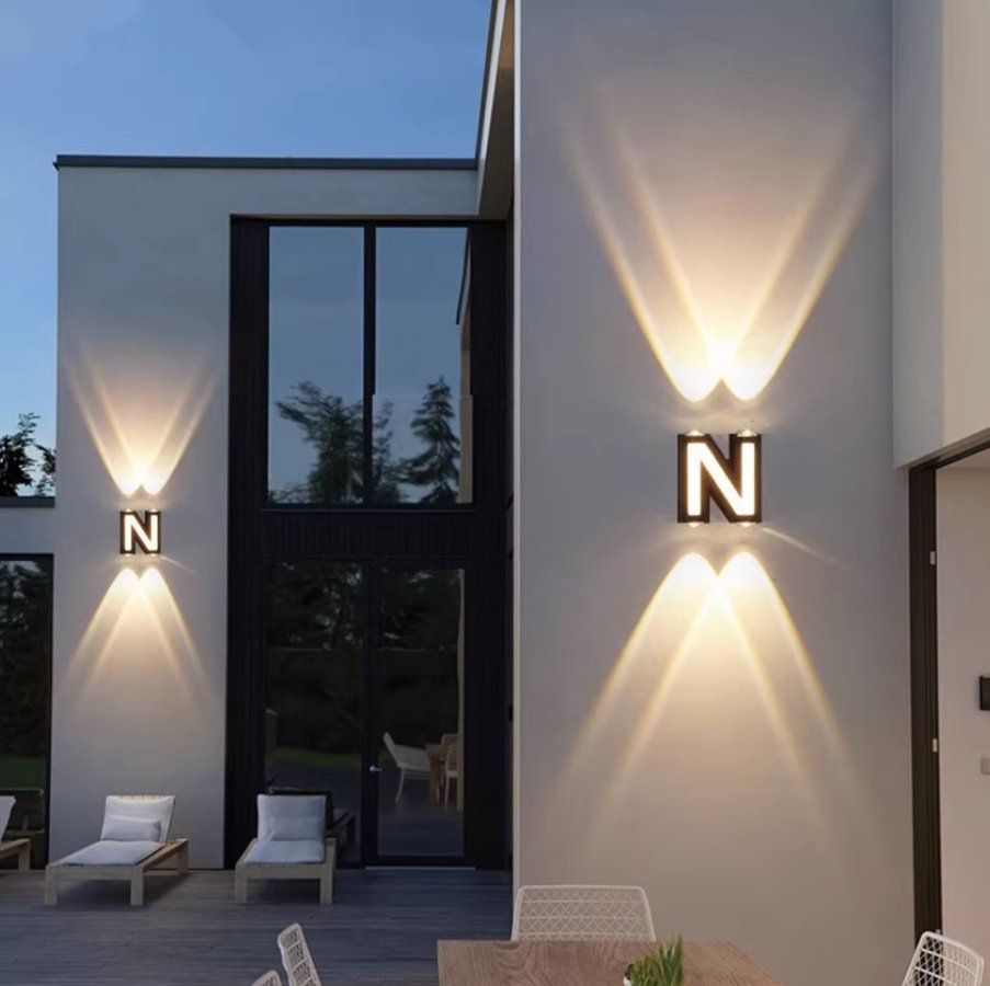 Mô tả Đèn Tường, Đèn Ngoài Trời Energy Green Lighting Trang Trí Bảng Chữ Cái A - Z - Thân Nhôm Chống Nước - Chip LED Siêu Sáng - 4