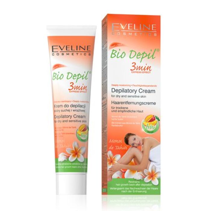 Mô tả Kem tẩy lông hữu cơ các vùng bio depil eveline hương xoài dành cho da khô 125ml - 1