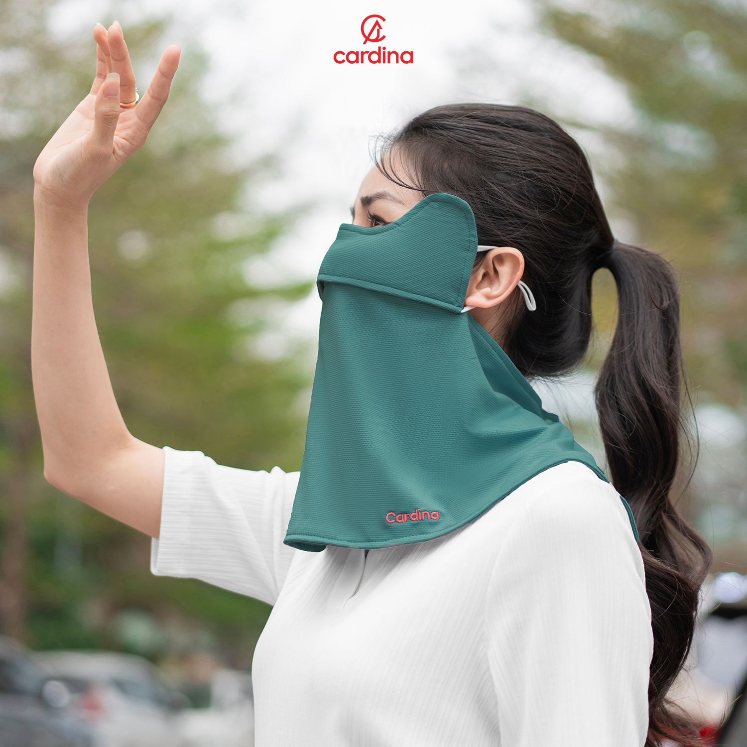 Mô tả Khẩu Trang 𝐂𝐀𝐑𝐃𝐈𝐍𝐀 Chất Aircool mát lạnh chống tia UV bản vải quây bảo vệ vùng cổ triệt để 4KTL03 - 1