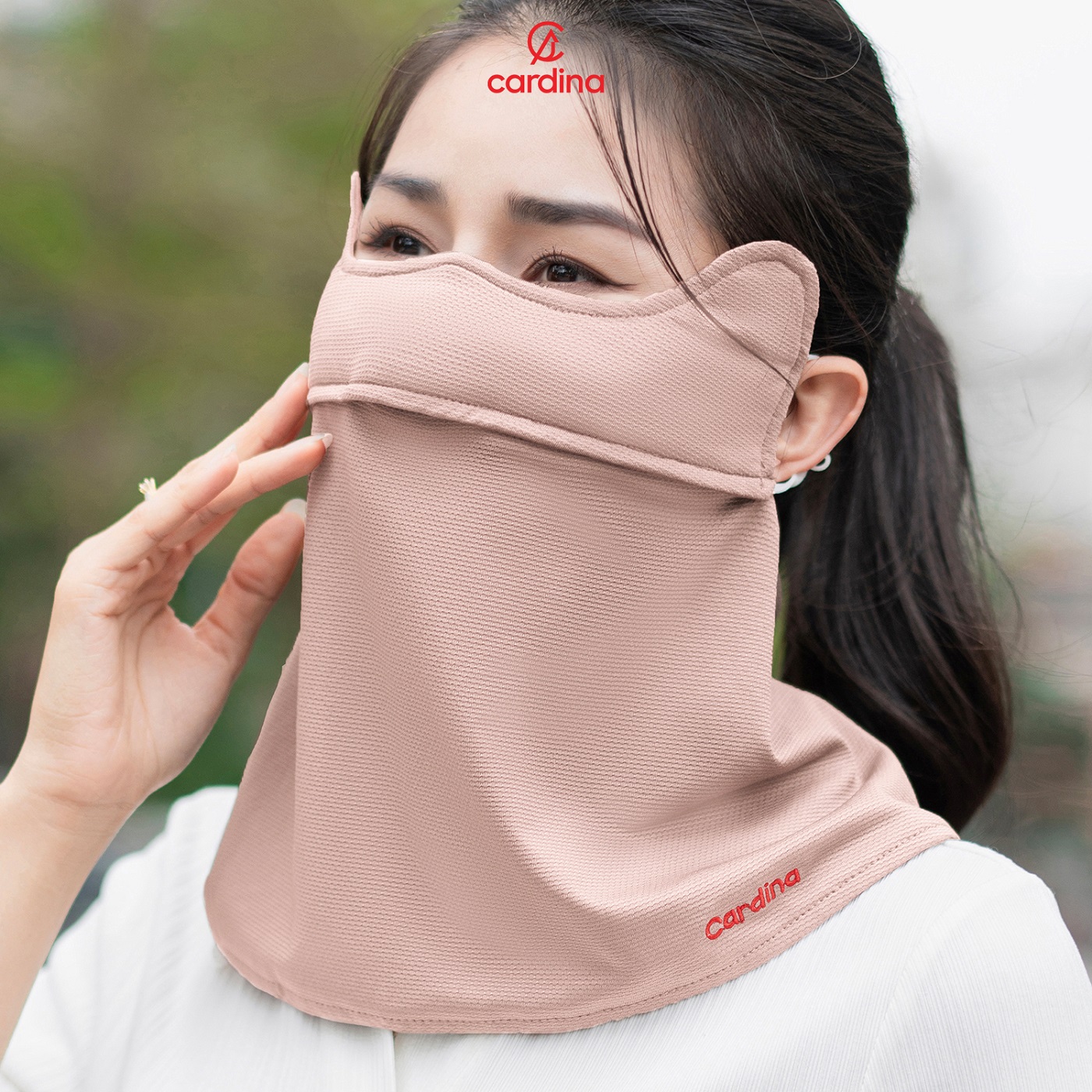 Mô tả Khẩu Trang 𝐂𝐀𝐑𝐃𝐈𝐍𝐀 Chất Aircool mát lạnh chống tia UV bản vải quây bảo vệ vùng cổ triệt để 4KTL03 - 3