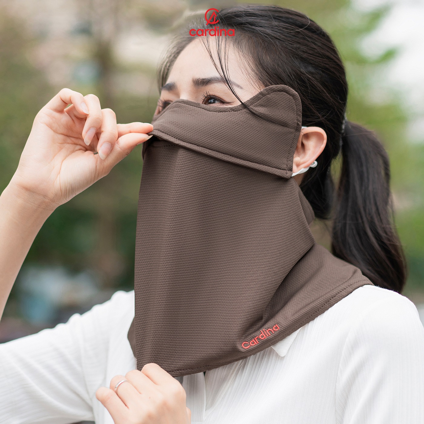 Mô tả Khẩu Trang 𝐂𝐀𝐑𝐃𝐈𝐍𝐀 Chất Aircool mát lạnh chống tia UV bản vải quây bảo vệ vùng cổ triệt để 4KTL03 - 4