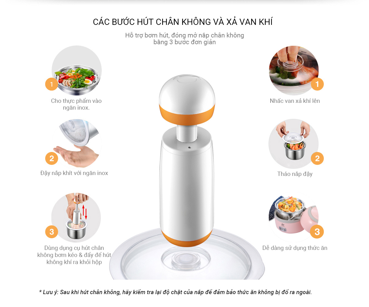 Mô tả Hộp Cơm Hâm Nóng 2 Tầng ArirangLife EL-ALS263, Nấu Chín Và Hâm Nóng Thức Ăn, Bảo Hành 1 Năm - 6