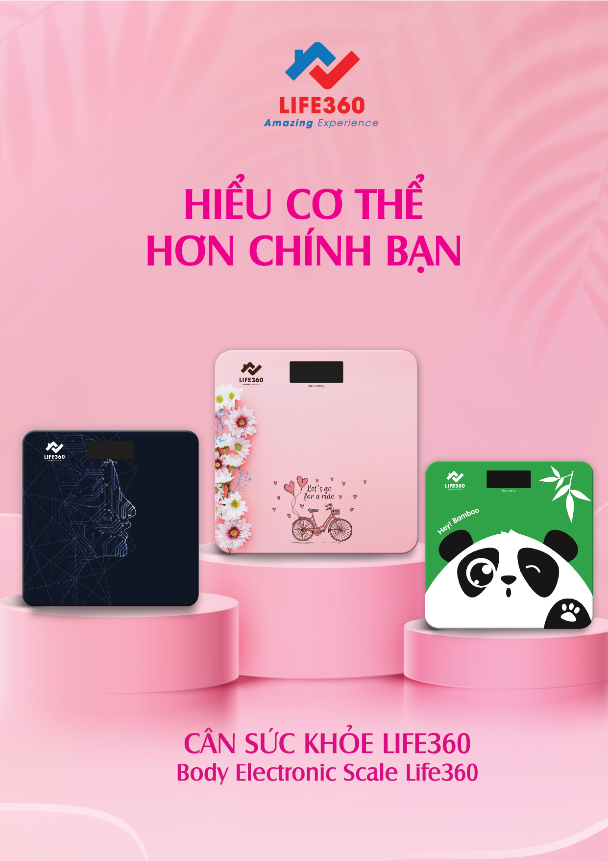 Mô tả Cân Sức Khỏe Điện Tử LIFE360, Cân Điện Tử Thông Minh, Mặt Kính Cường Lực,Tải Trọng Tới 180kg - 2