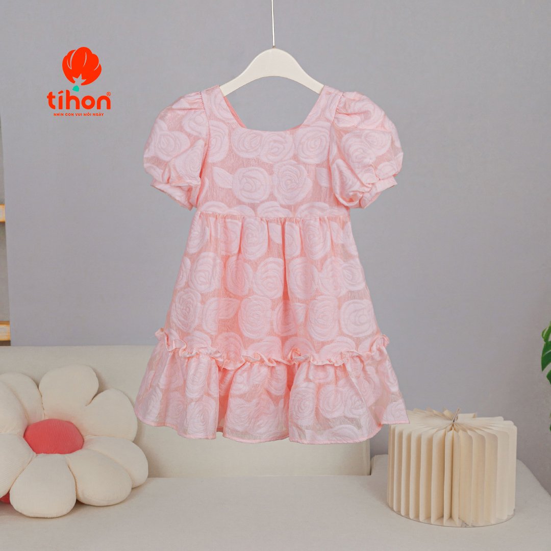 Mô tả Váy công chúa dáng xòe TIHON cao cấp chất liệu tơ xốp hoa mềm mịn VT0750649 - 3