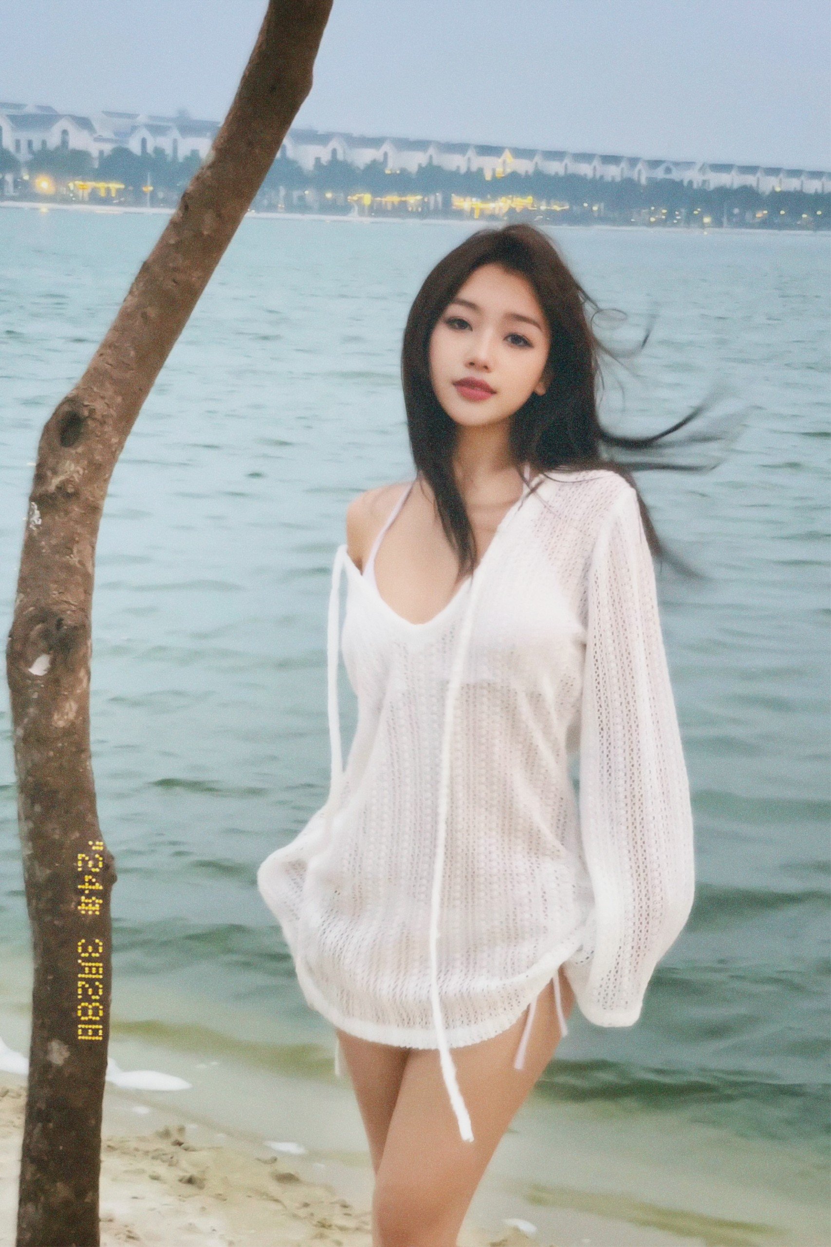 Mô tả YU CHERRY | Đầm thiết kế khoác ngoài thích hợp mặc đi biển, mặc được 2 kiểu, mix bikini Weaving Wave Dress YD183 - 1