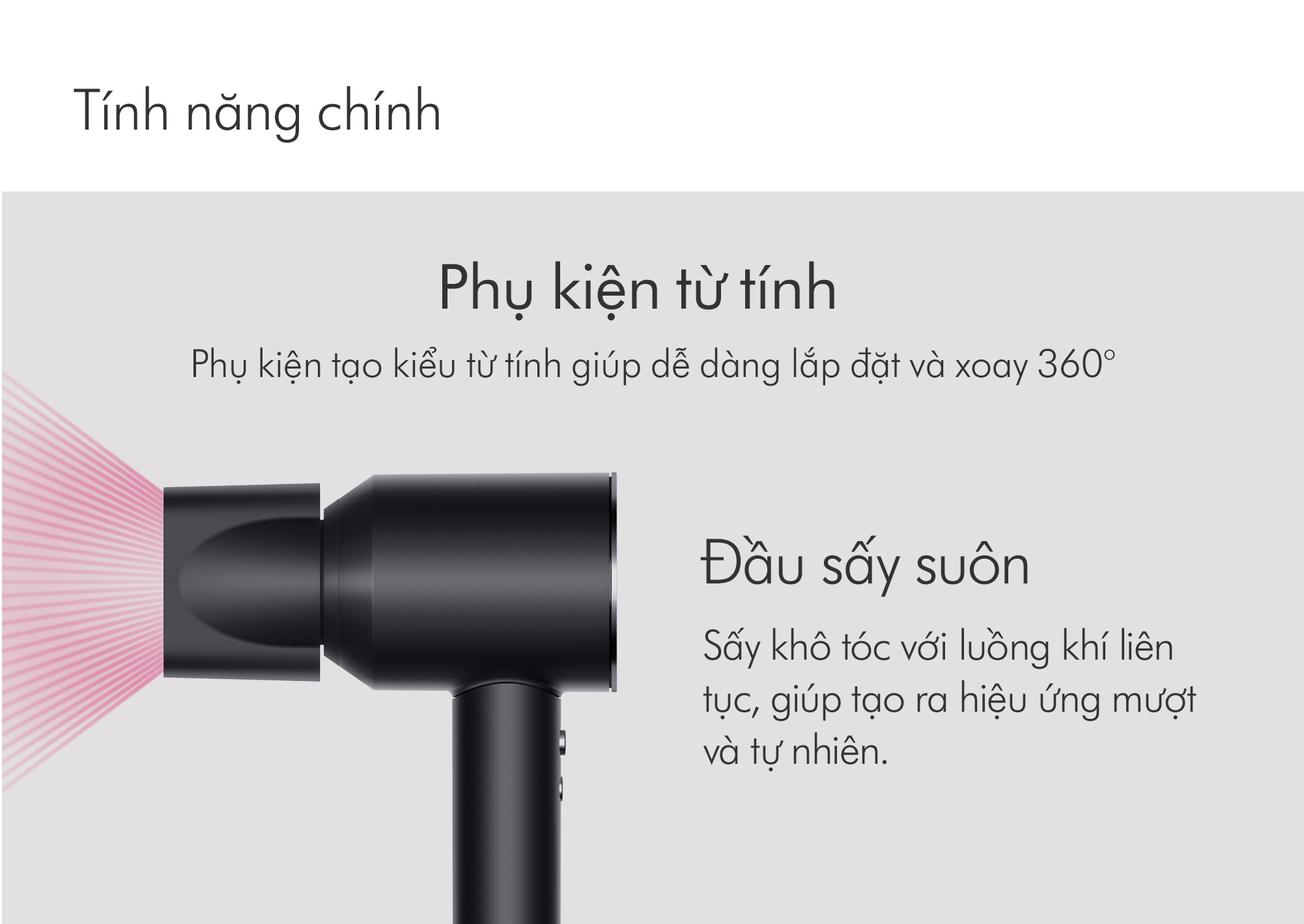 Mô tả Máy sấy tóc Dyson Supersonic ™ HD08 Lite (Đen Xám) - 4