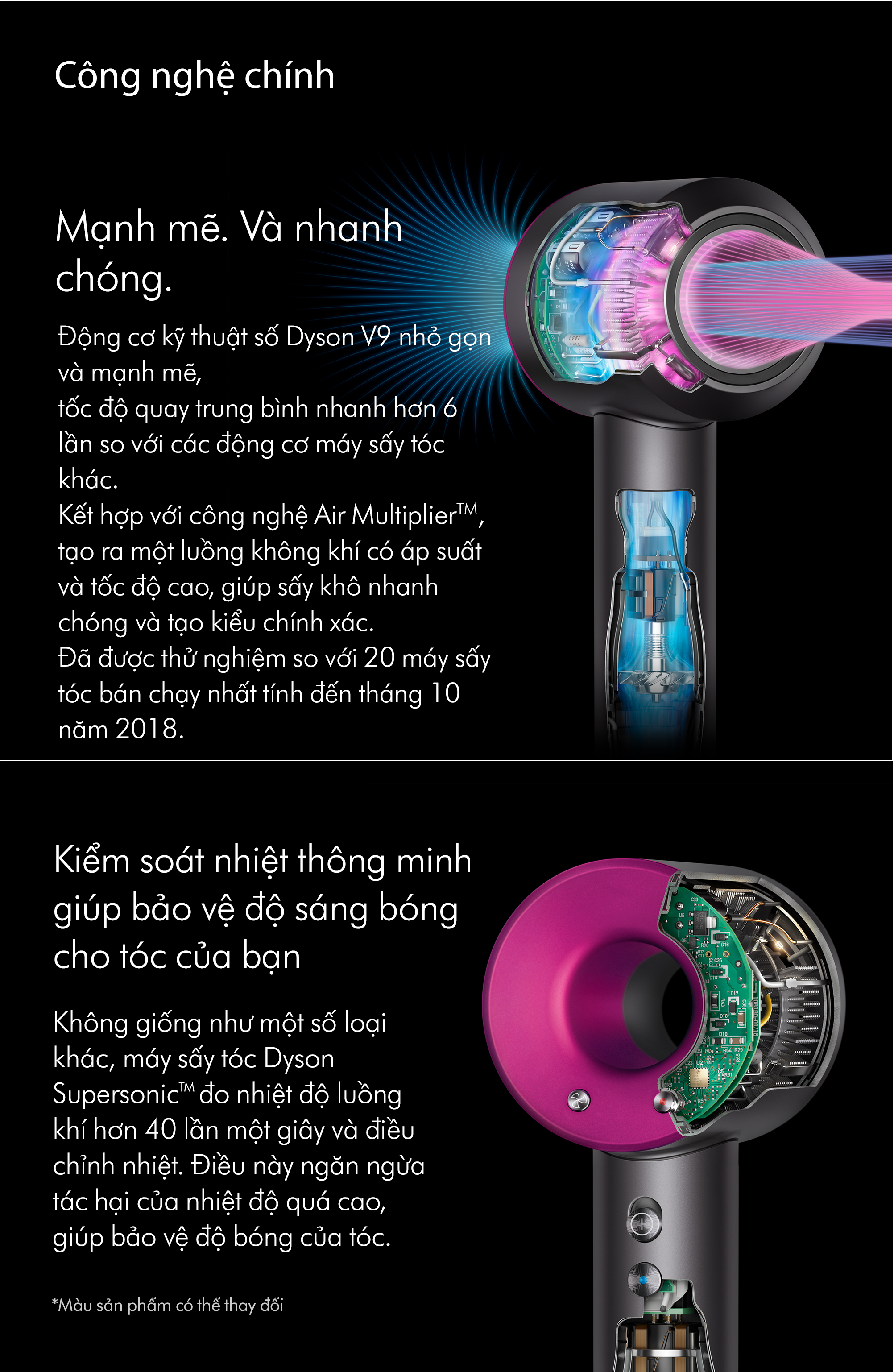 Mô tả Máy sấy tóc Dyson Supersonic ™ HD08 Lite (Đen Xám) - 7