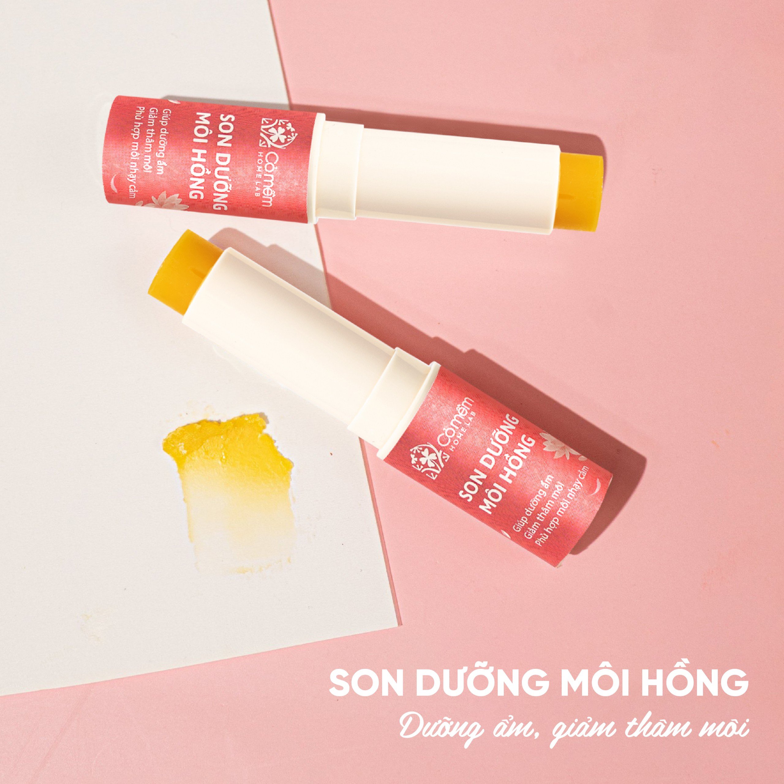 Son Dưỡng Hồng Môi Giảm Thâm Môi Siêu Dưỡng Vitamin E Cỏ mềm Homelab 3 ...