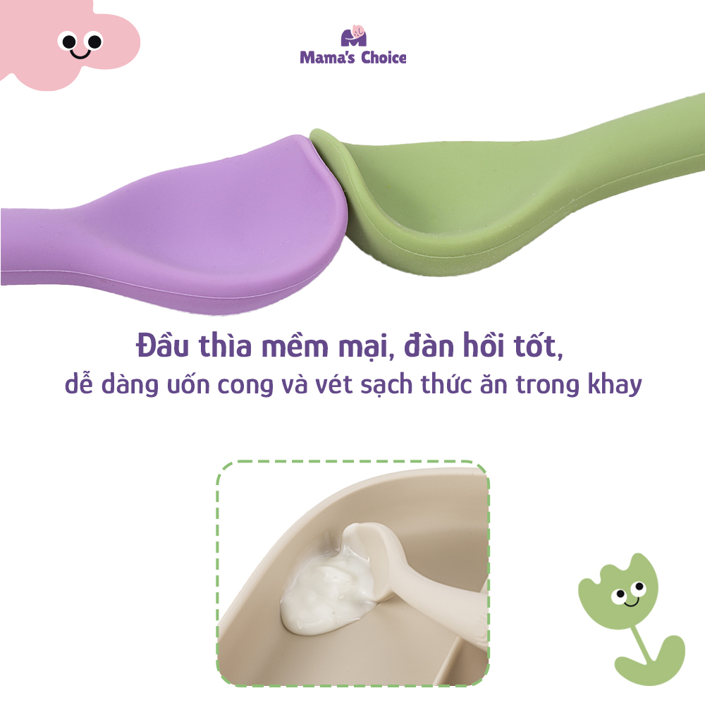 Mô tả Thìa Ăn Dặm Silicone Cho Bé, Thìa Mama's Choice Chất Liệu Mềm Mại và An Toàn Kiểm Định Quốc Tế - 9