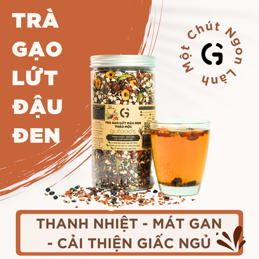 Mô tả Trà gạo lứt đậu đen thanh nhiệt GUfoods - Tự nhiên, Healthy, Thanh lọc cơ thể, Mát gan, Ngủ ngon, Đa dạng vị (200g/500g) - 1
