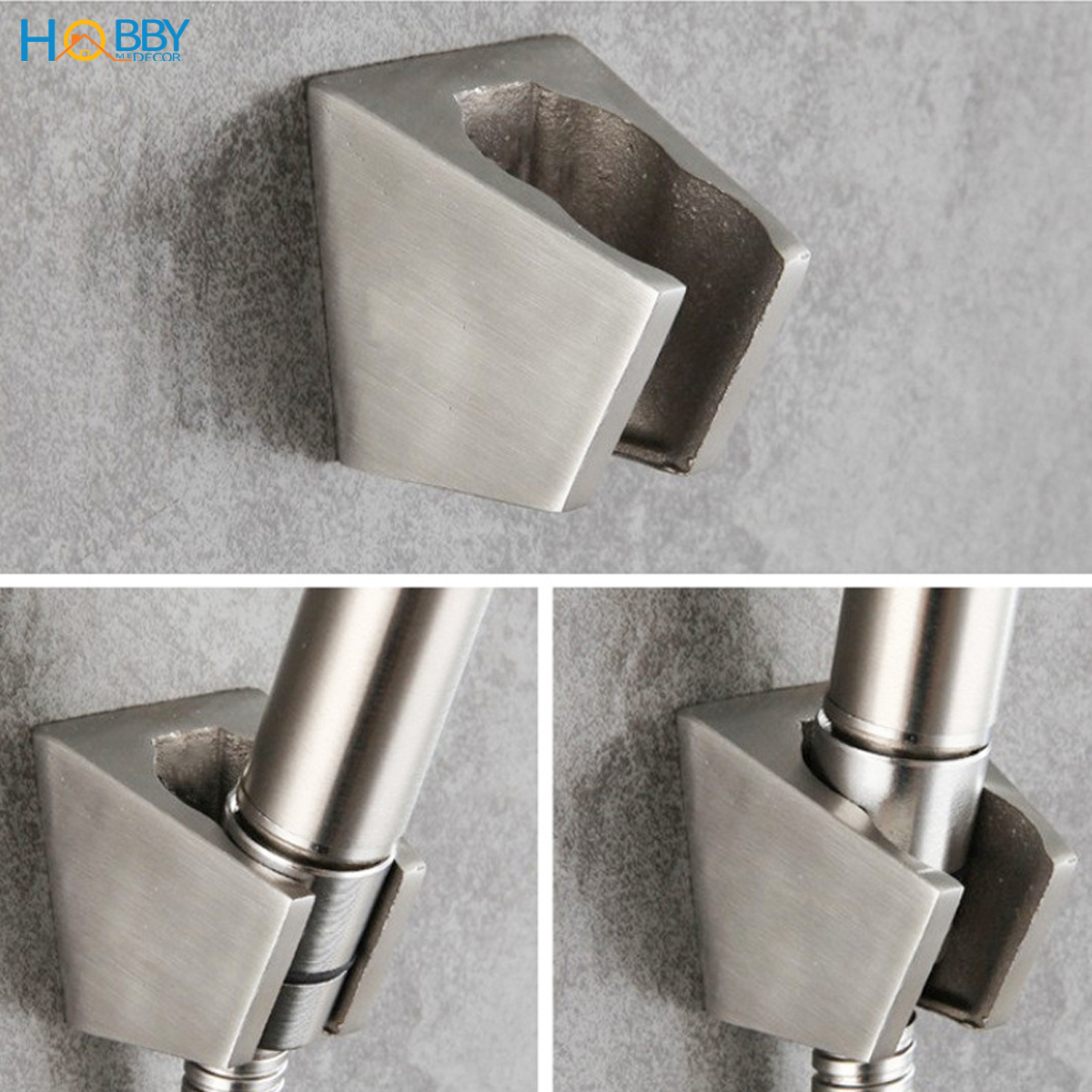 Mô tả Giá treo tay vòi hoa sen 2 nấc cố định inox 304 Hobby home decor GVSK2 - 1