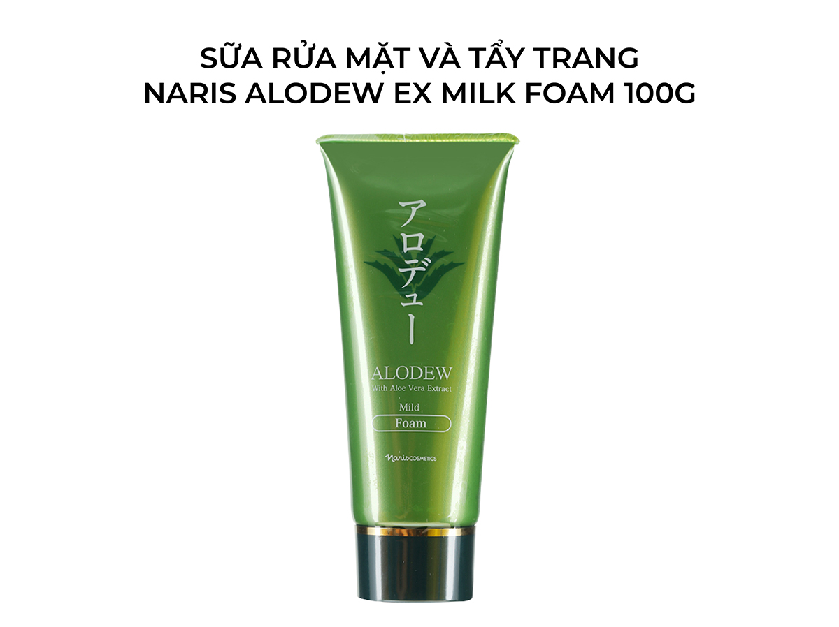 Mô tả Sữa rửa mặt và tẩy trang Naris Alodew Ex Milk Foam 100g - 1