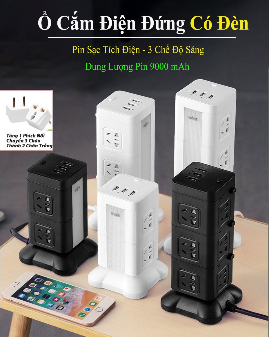 Chi tiết ổ cắm USB và đèn
