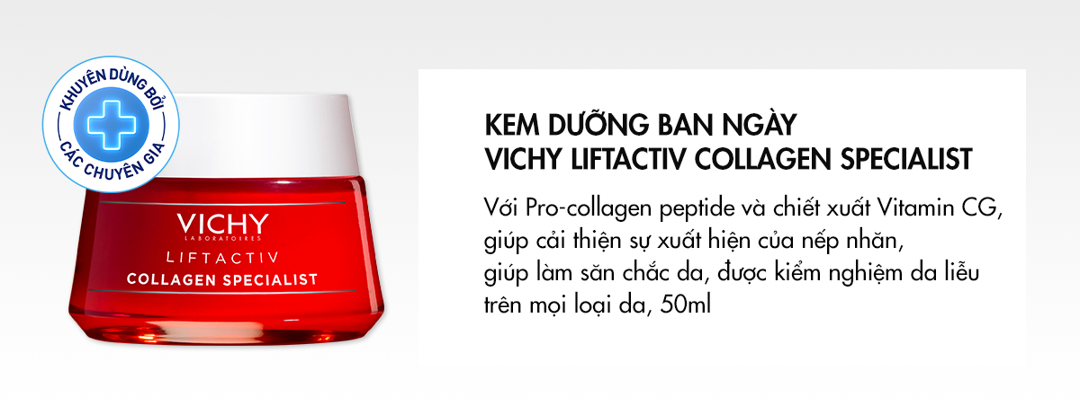 Mô tả Kem dưỡng ngăn ngừa lão hóa, làm săn chắc da Vichy Liftactiv Collagen Specialist 50ml - 2