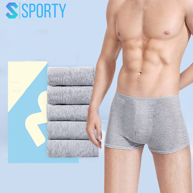 Mô tả Quần lót giấy boxer nam SPORTY DP2 100% cotton 2 lớp đáy dùng khi đi công tác, du lịch, học quân sự - 1