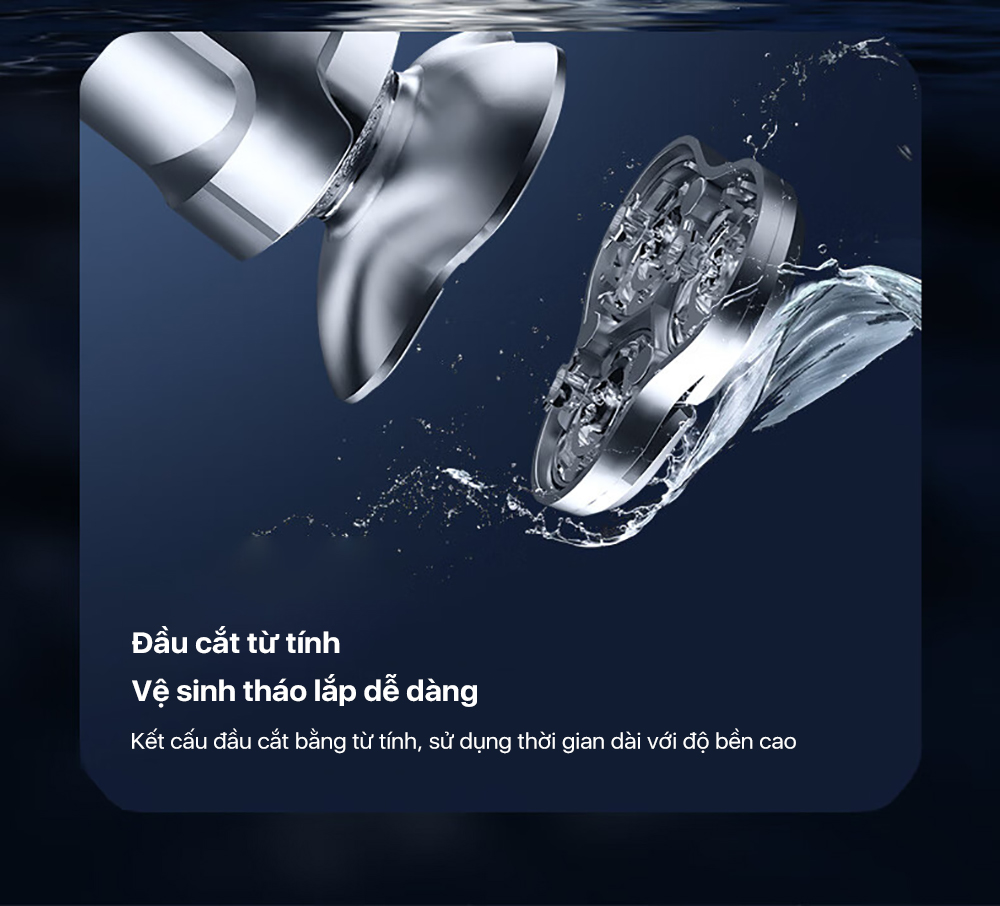 Mô tả Máy cạo râu Enchen X2 chống nước IPX7, đầu dao 3D lưỡi dao tự mài, pin dùng đến 60 ngày - BH 6 tháng - 4
