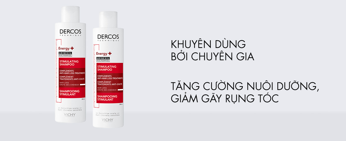 Mô tả Dầu gội ngăn ngừa và giảm rụng tóc Vichy Dercos Energising Aminexil Stimulating Shampoo Hairloss 200ml - 4