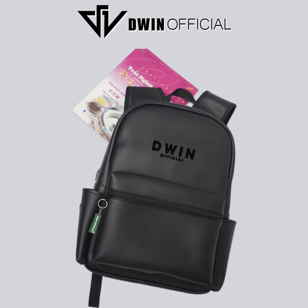 Mô tả Balo da nam nữ thêu logo Dwin cặp đi học thời trang hàn quốc basic Racer - 4