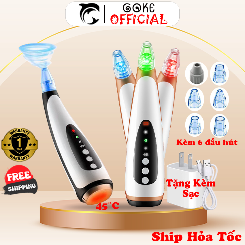 Máy hút mụn chính hãng GOKE bản pro hút mạnh sạch pin dung lượng cao ...