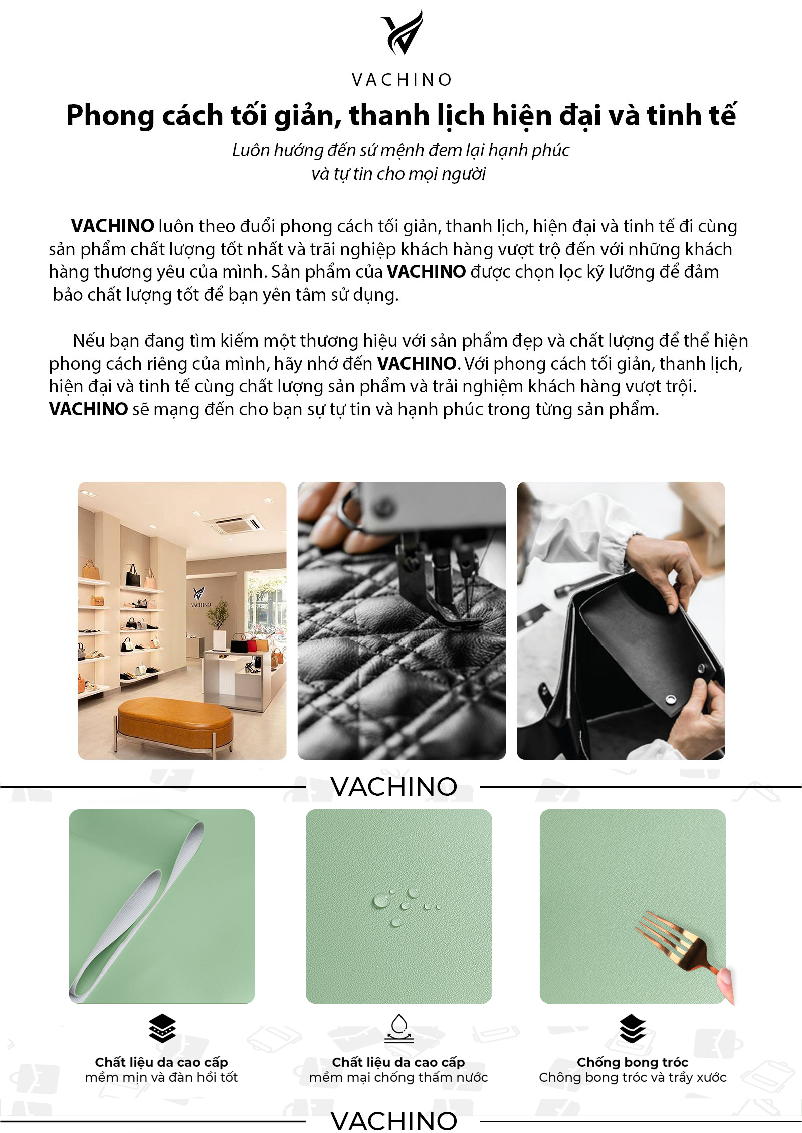 Mô tả Balo da nữ công sở cở lớn VACHINO BG001 - 4