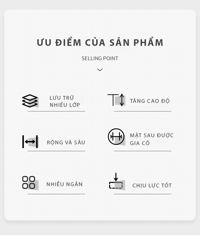 Mô tả Kệ sách để bàn gỗ mdf phủ melamin chống xước thương hiệu IGA - GA37 - 2
