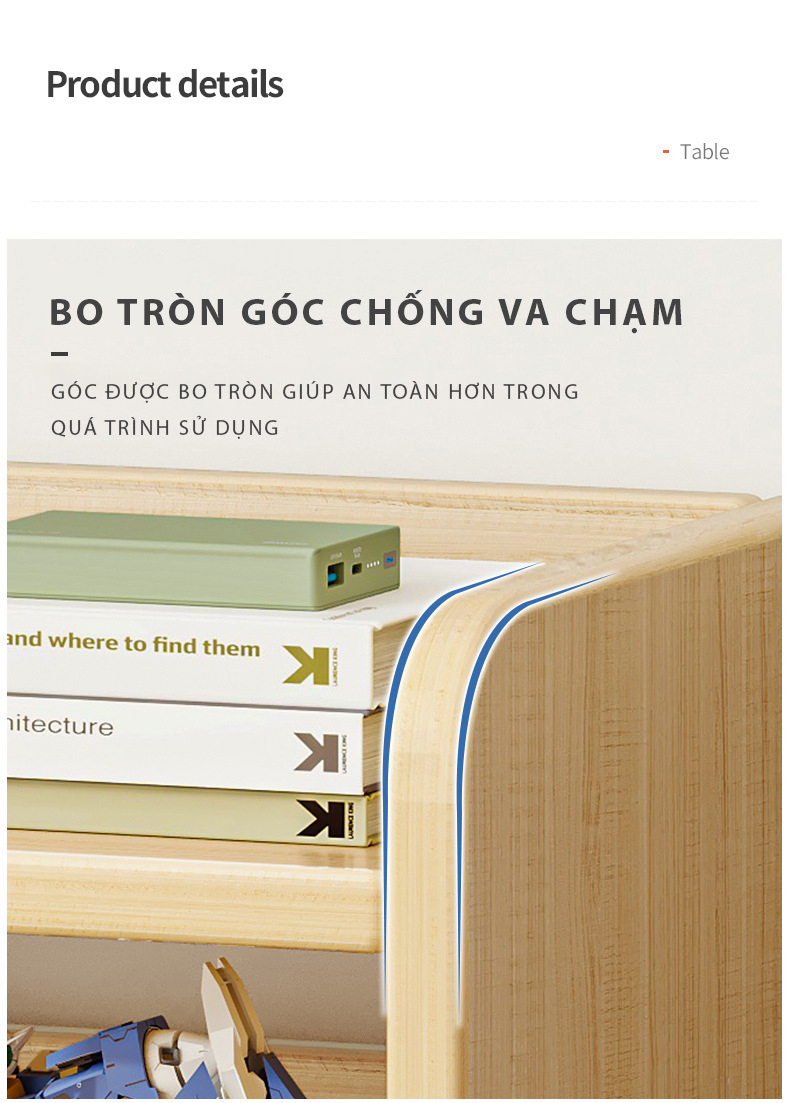 Mô tả Kệ sách để bàn gỗ mdf phủ melamin chống xước thương hiệu IGA - GA37 - 7