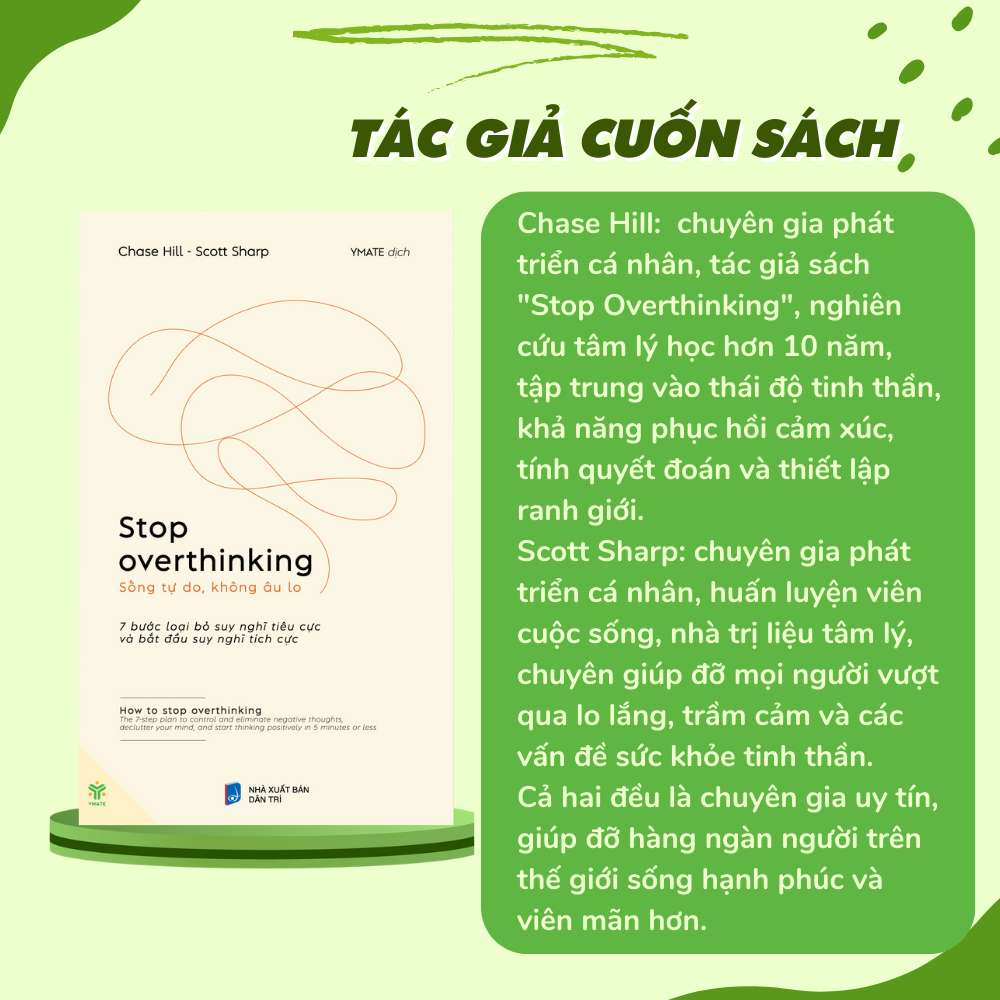 Mô tả Sách Stop Overthinking - Sống Tự Do, Không Âu Lo - YMATE - 4