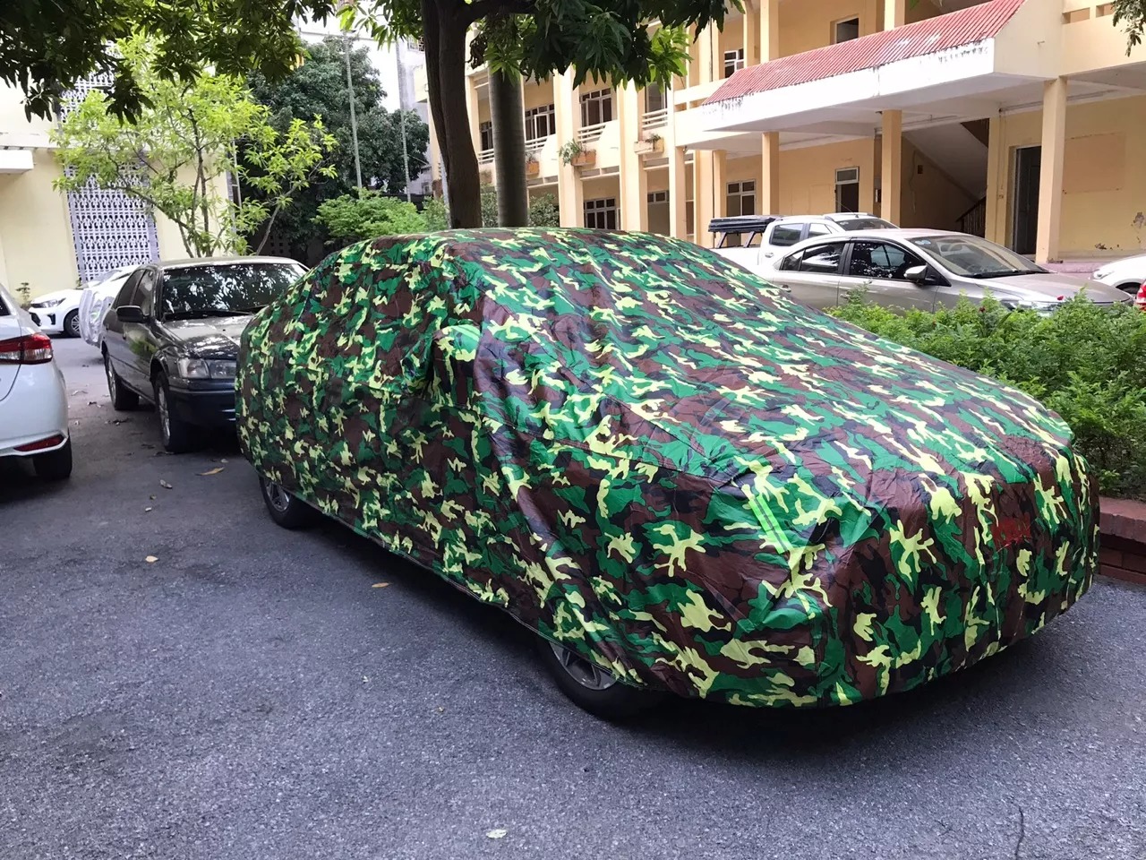 Bạt phủ ô tô rằn ri siêu bền, tiêu chuẩn QĐ và bạt phủ nóc chống nắng nóng  hiệu quả, không sợ gió | Shopee Việt Nam