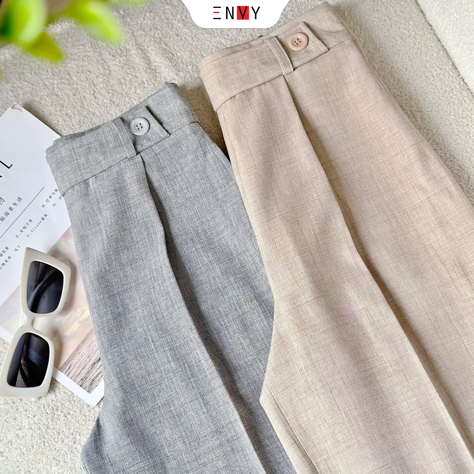 Mô tả Quần Tây Ống Suông Rộng Công Sở ENVY QK47 - 2