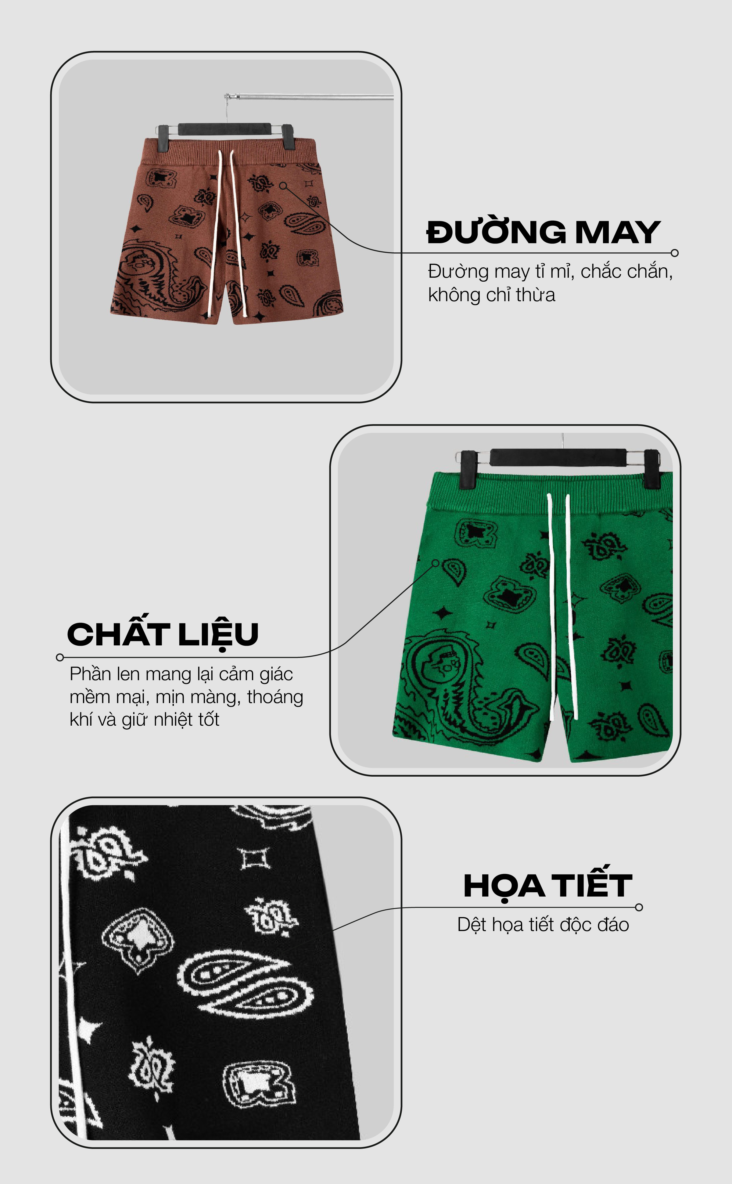Mô tả Quần short The Bad God Paisley Pattern - 2