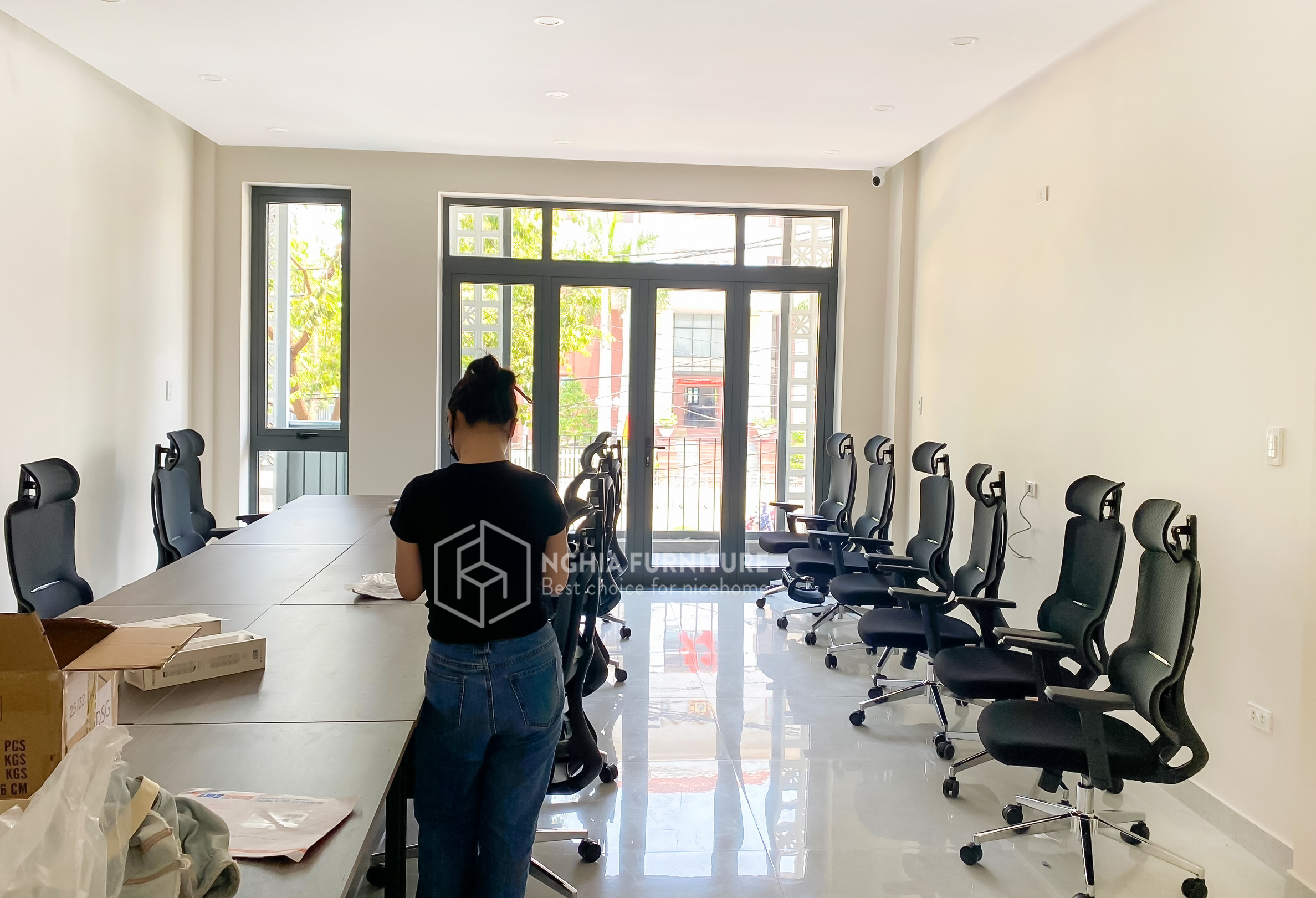 Mô tả Ghế công thái học Nghiafurniture Joy-h, bảo hành 3 năm, lưới thoáng khí, ngả ghế 120 độ - 5
