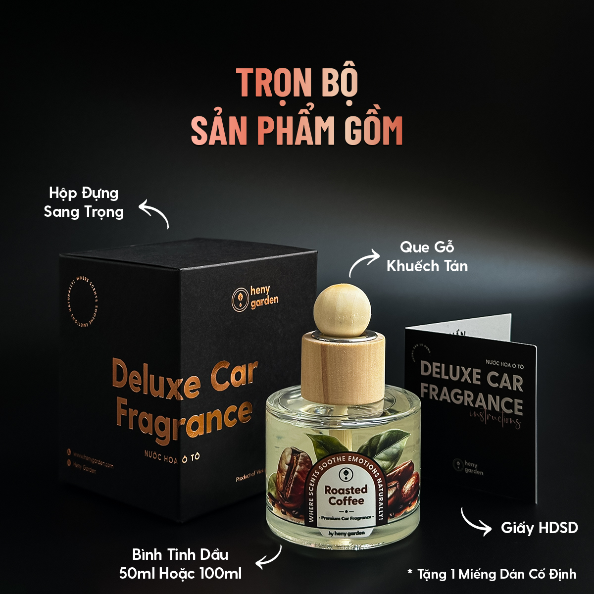 Hướng dẫn sử dụng Nước Hoa Ô Tô HENY GARDEN