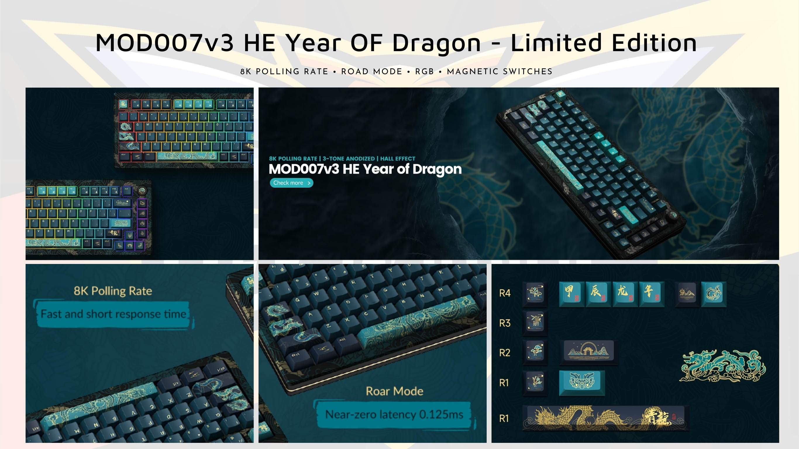 Bàn phím cơ AKKO MOD007v3 HE Year of Dragon (Hotswap / RGB / USB Type C ...