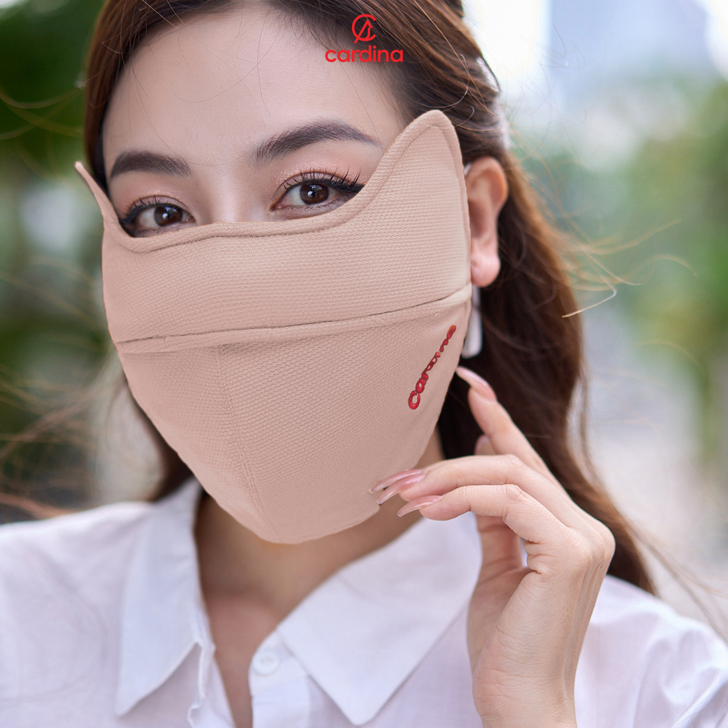 Mô tả Khẩu trang CARDINA chống tia UV lõi bông hoạt tính lọc không khí làm mát thiết kế che vùng da mắt nhạy cảm 4KTKK01 - 11