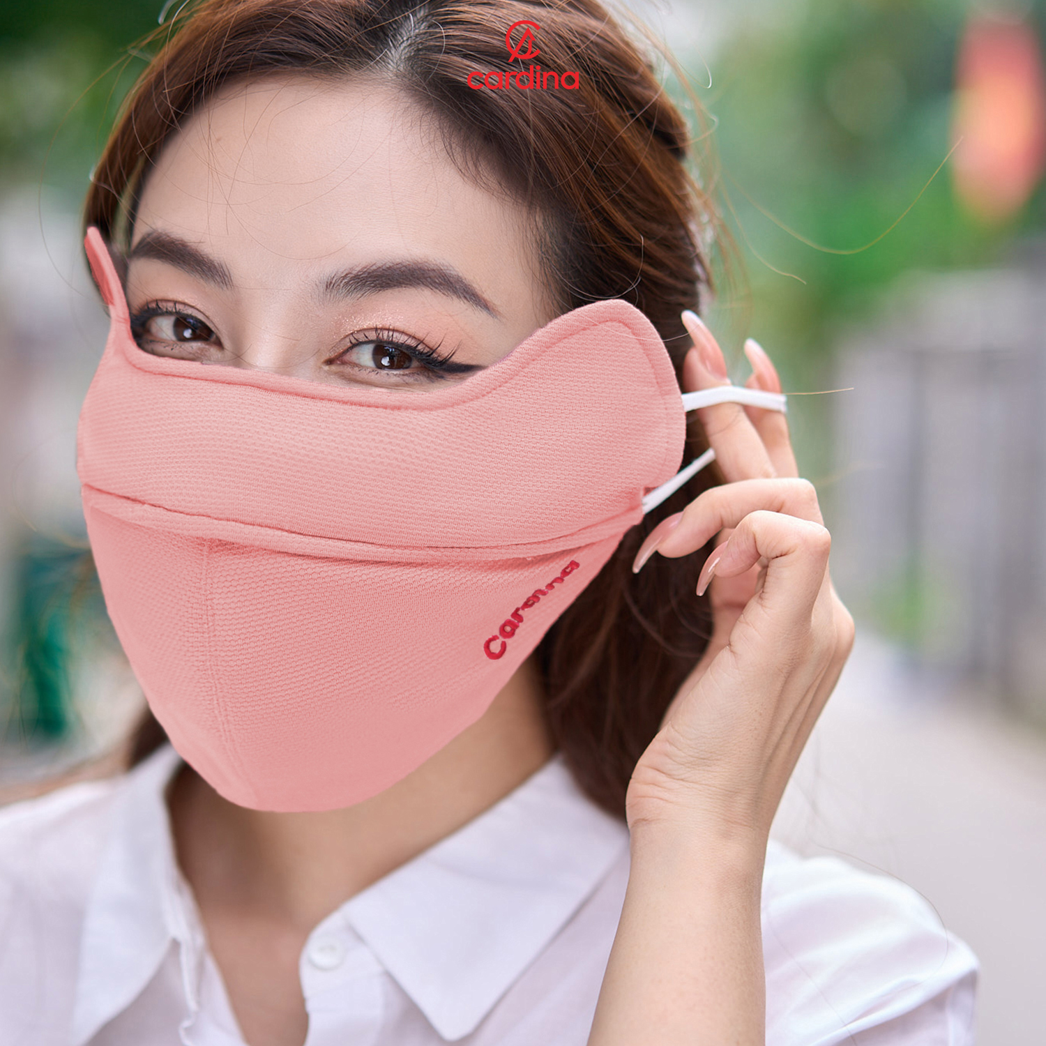 Mô tả Khẩu trang CARDINA chống tia UV lõi bông hoạt tính lọc không khí làm mát thiết kế che vùng da mắt nhạy cảm 4KTKK01 - 12