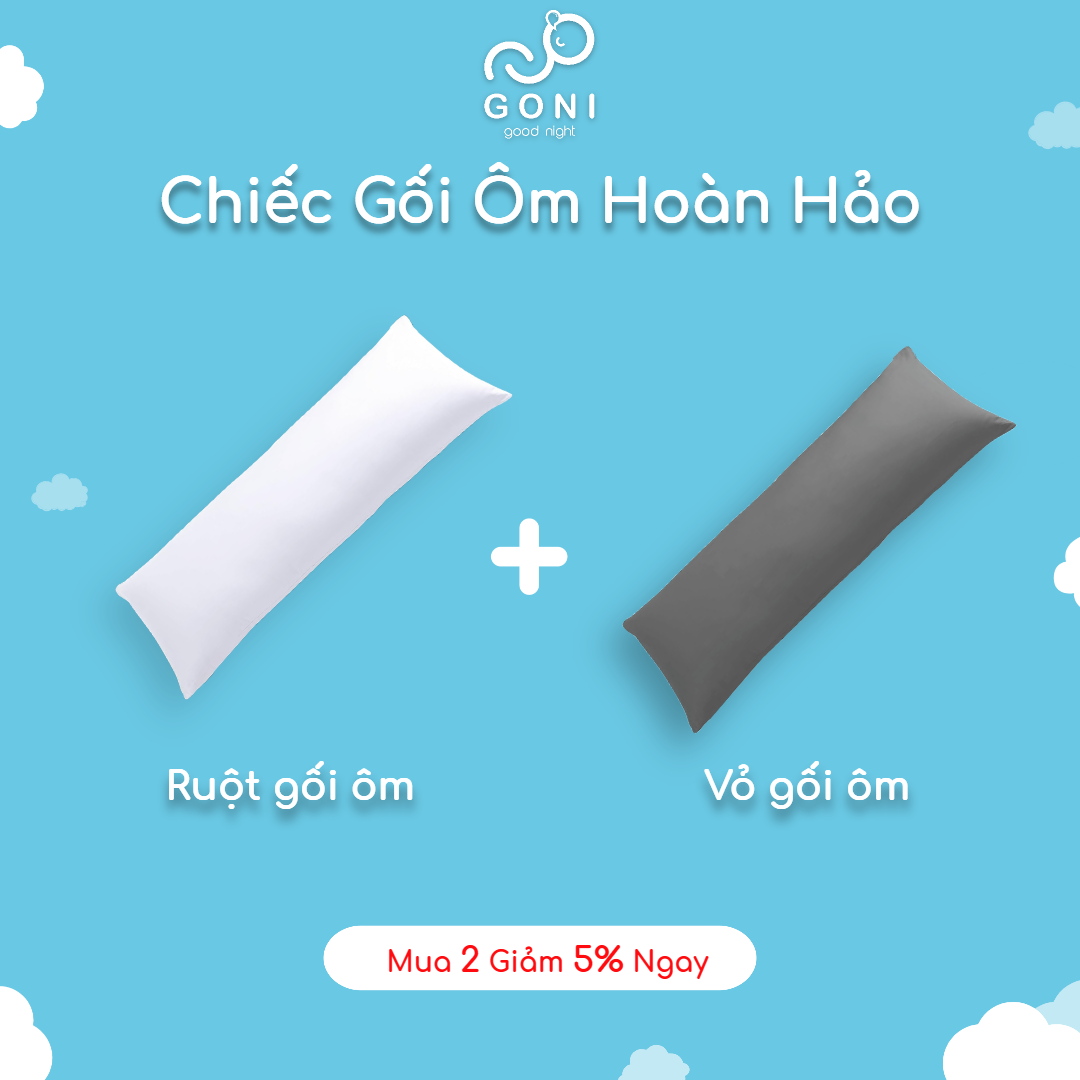 Mô tả Ruột gối ôm bông gòn GONI hình chữ nhật , căng phồng êm ái với lượng bông chuẩn hỗ trợ tư thế ngủ thoải mái dễ chịu - 7